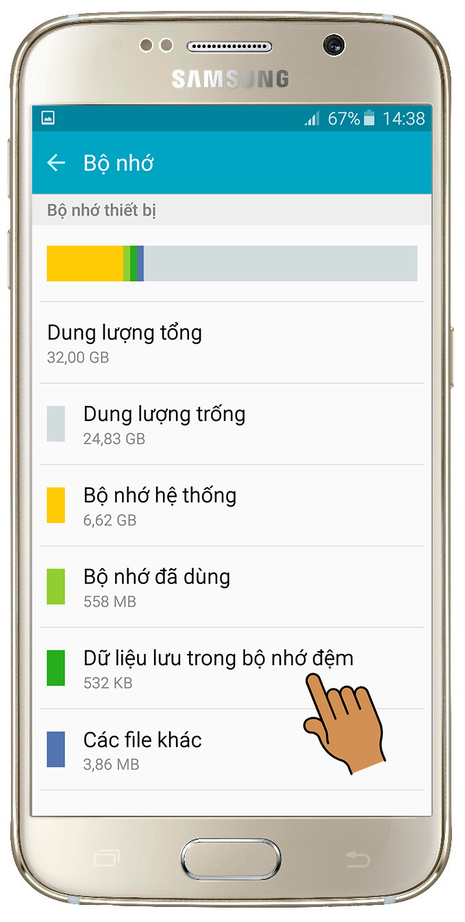 Chọn dữ liệu lưu trong bộ nhớ đệm
